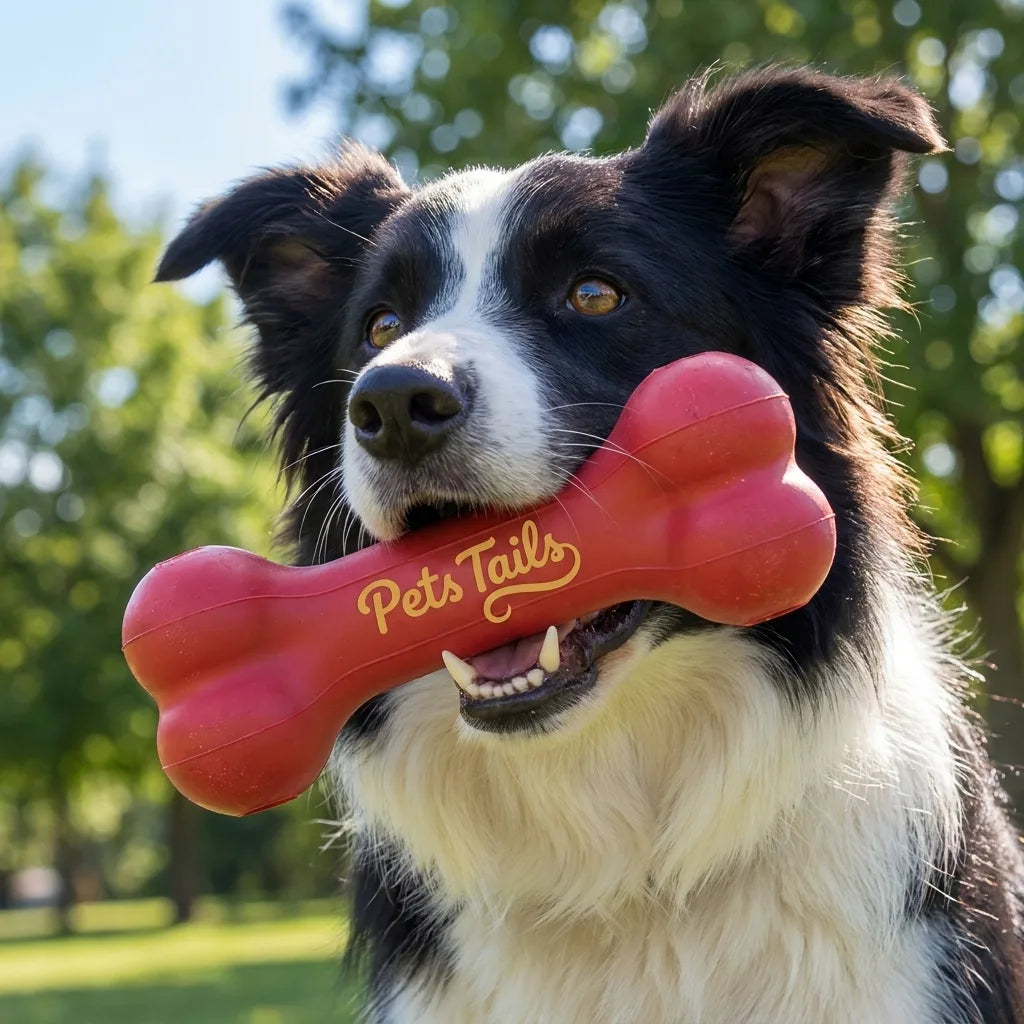 Pets Tails Rubber Bone Chew & Treat Toy for Small Dogs