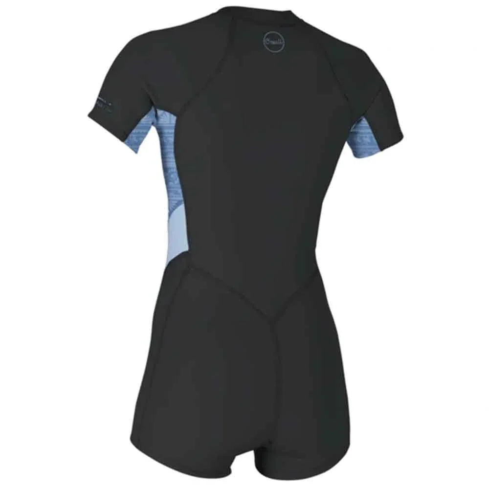 O'Neill Womens Bahia 2/1mm Front Zip Shortie Temperd Steel Surf