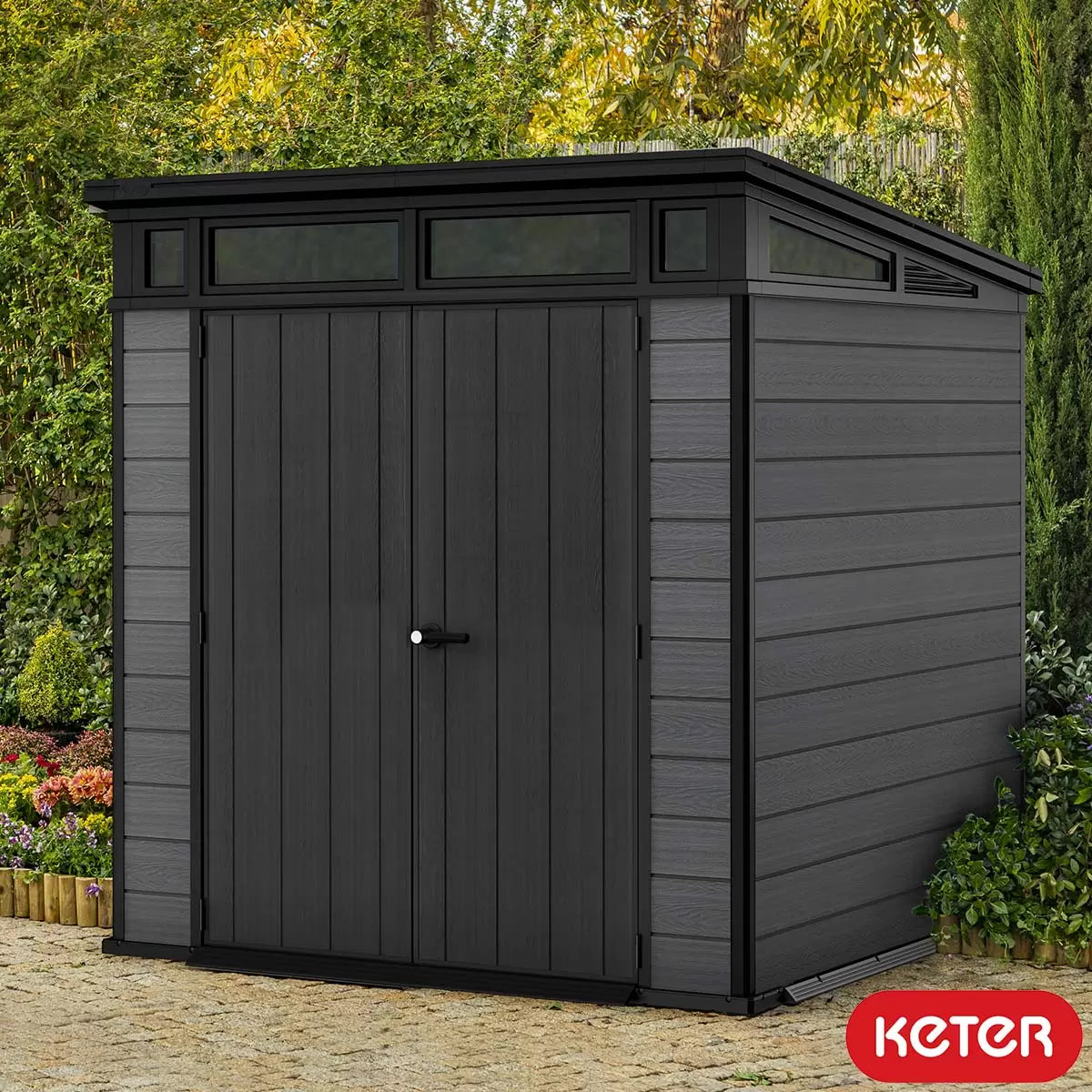Keter Cortina Shed 7 x 7ft - Grey