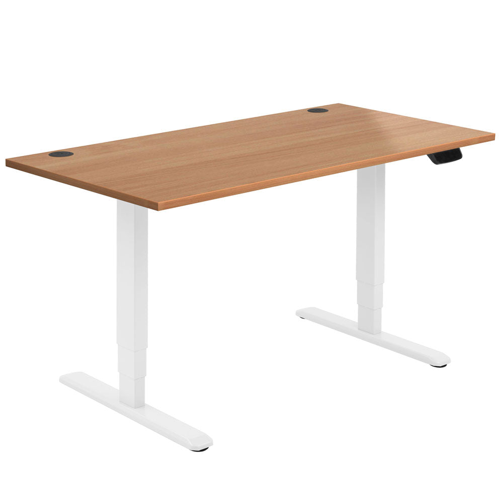 Liike Dual Motor Sit-Stand Desk - White Frame